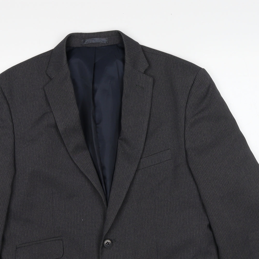 Taylor & Wright Mens Grey Polyester Jacket Suit Jacket Size 38 Regular