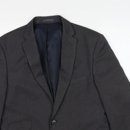 Taylor & Wright Mens Grey Polyester Jacket Suit Jacket Size 38 Regular