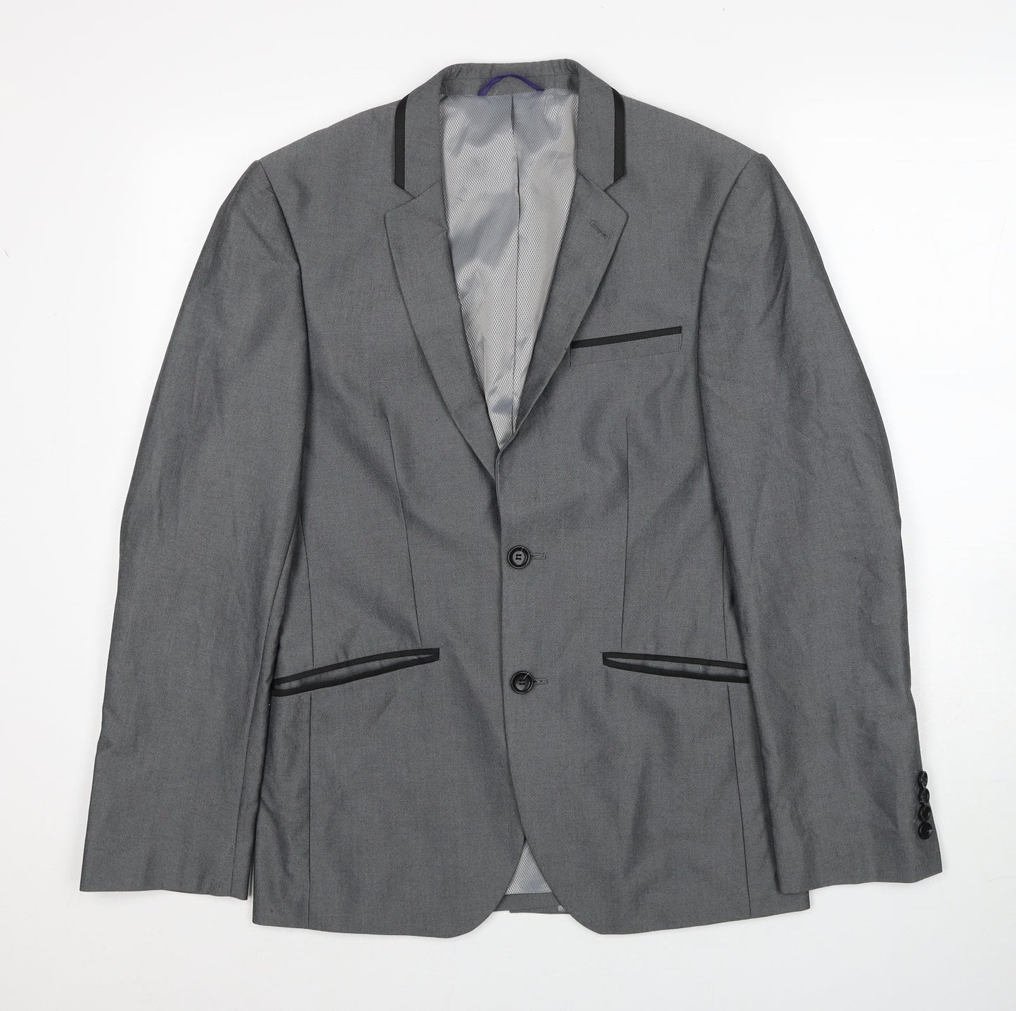 Mens UK Size 36 Burton Regular Grey Suit Jacket
