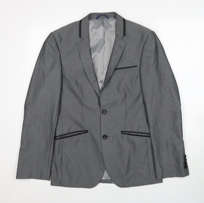 Mens UK Size 36 Burton Regular Grey Suit Jacket
