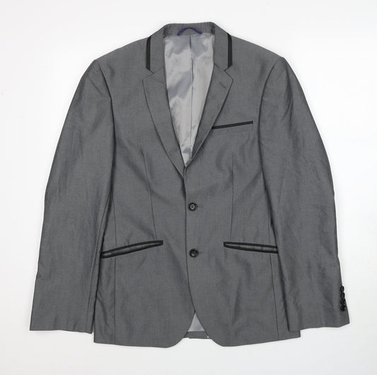 Mens UK Size 36 Burton Regular Grey Suit Jacket