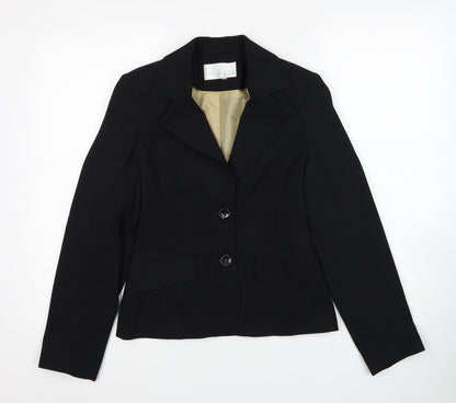 Matalan Womens Black Jacket Blazer Size 8 Button