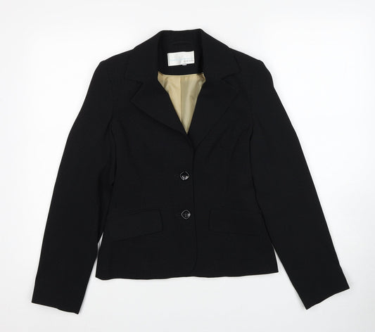 Matalan Womens Black Jacket Blazer Size 8 Button
