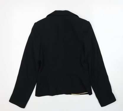 Matalan Womens Black Jacket Blazer Size 8 Button