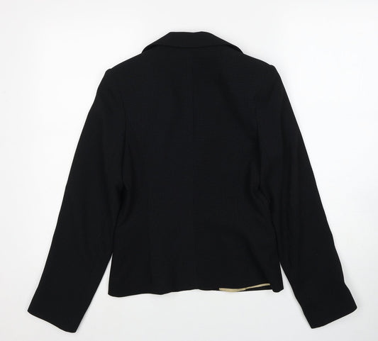 Matalan Womens Black Jacket Blazer Size 8 Button