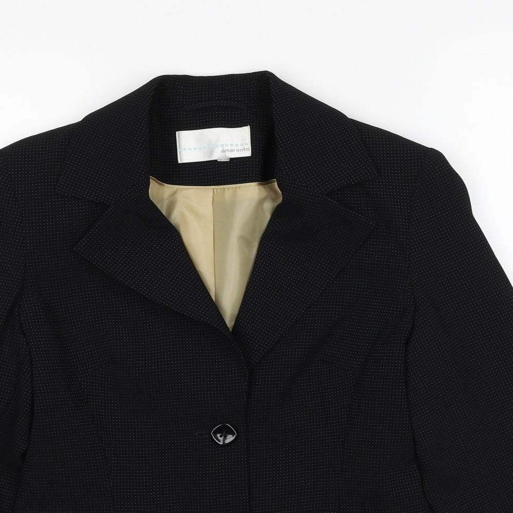 Matalan Womens Black Jacket Blazer Size 8 Button