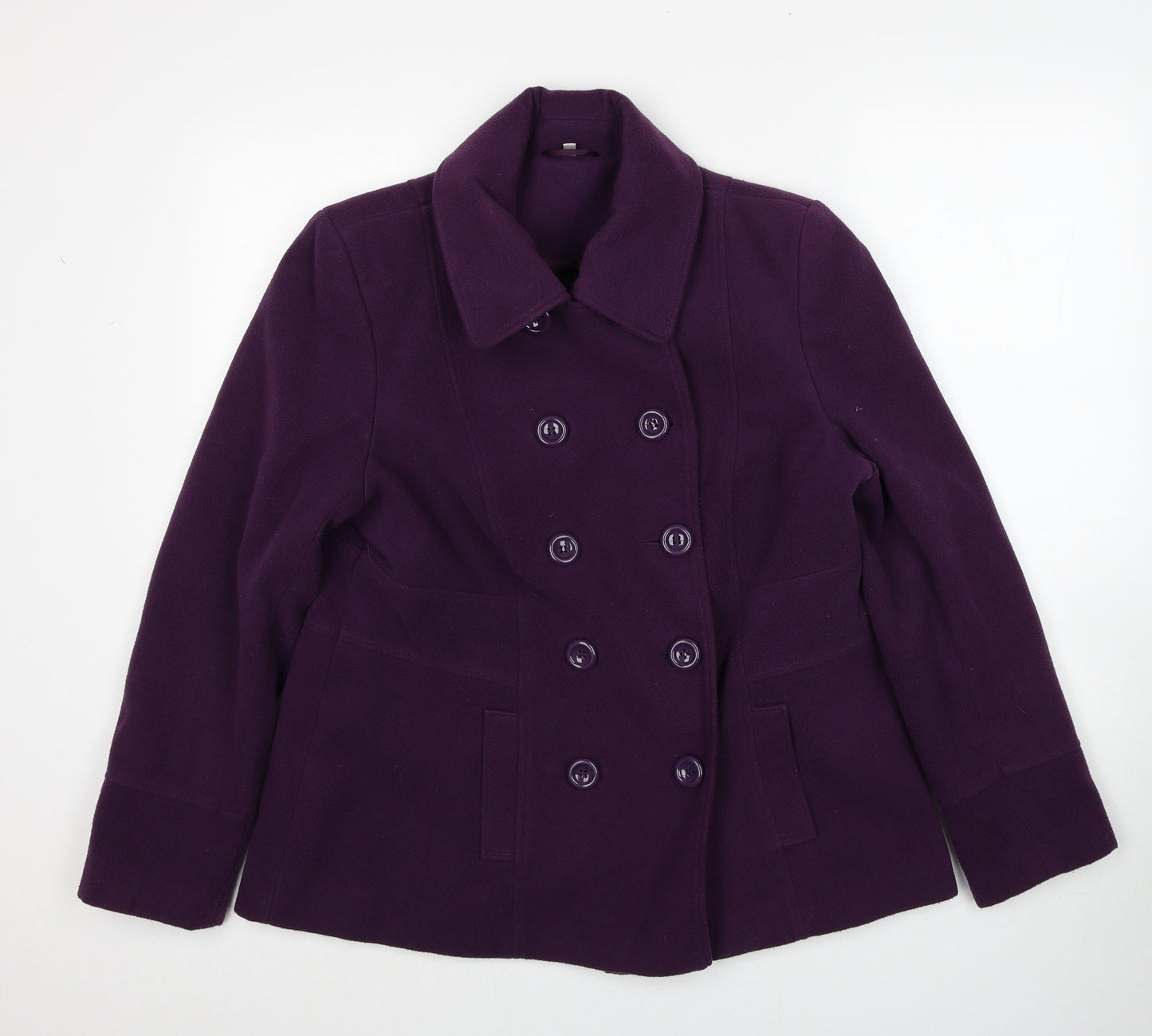 Womens UK Size 16 EWM Purple Overcoat