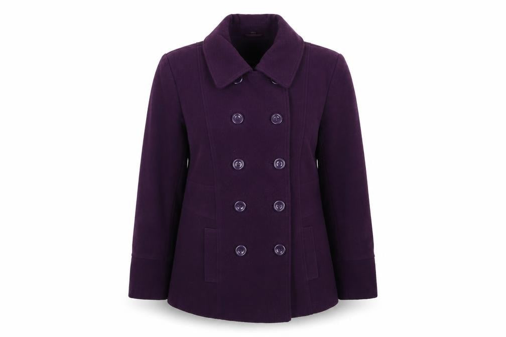 Womens UK Size 16 EWM Purple Overcoat