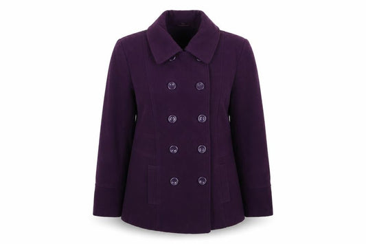 Womens UK Size 16 EWM Purple Overcoat