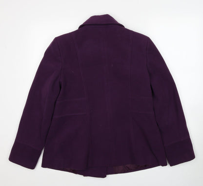 Womens UK Size 16 EWM Purple Overcoat
