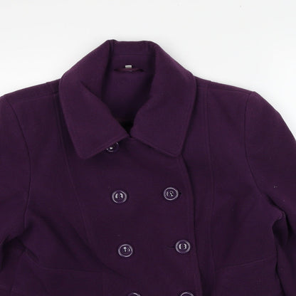 Womens UK Size 16 EWM Purple Overcoat