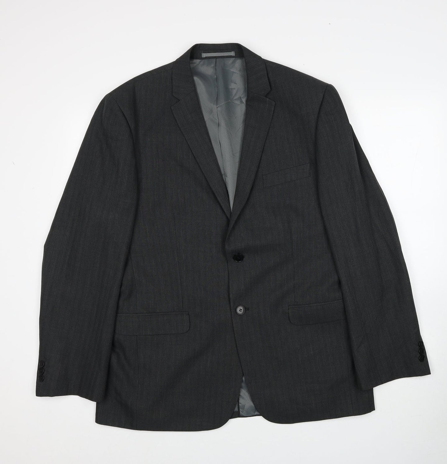 George Mens Grey Polyester Jacket Suit Jacket Size 42 Regular