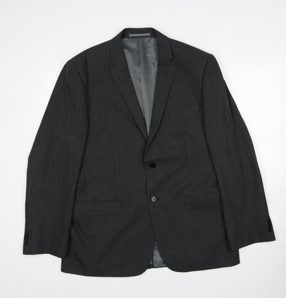 George Mens Grey Polyester Jacket Suit Jacket Size 42 Regular