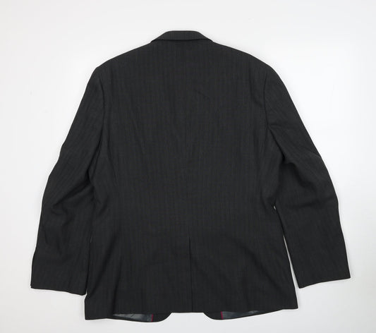 George Mens Grey Polyester Jacket Suit Jacket Size 42 Regular