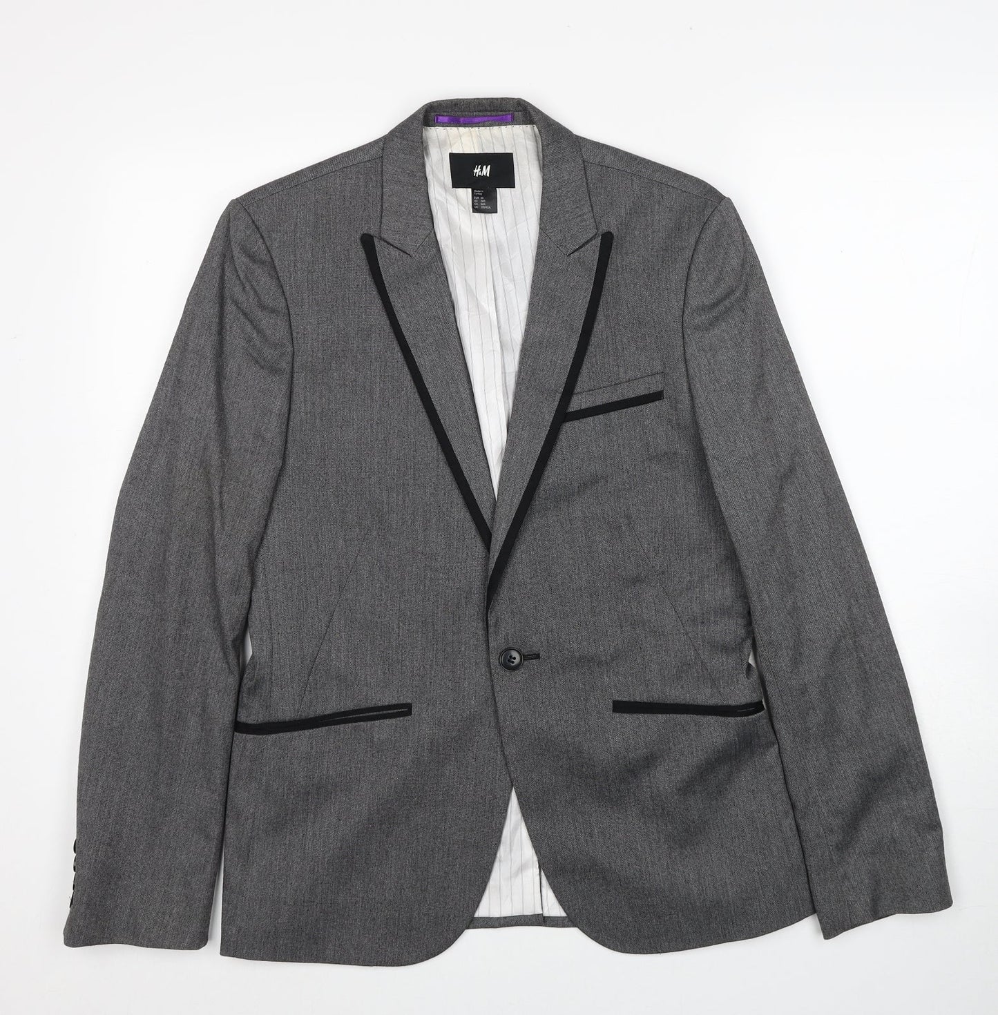 Mens UK Size S H&M Regular Grey Suit Jacket