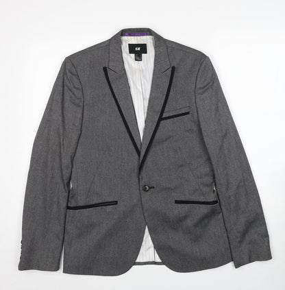 Mens UK Size S H&M Regular Grey Suit Jacket