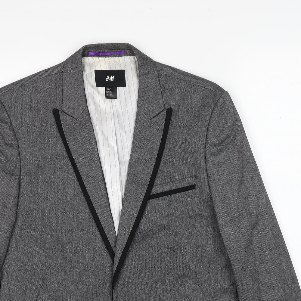 Mens UK Size S H&M Regular Grey Suit Jacket