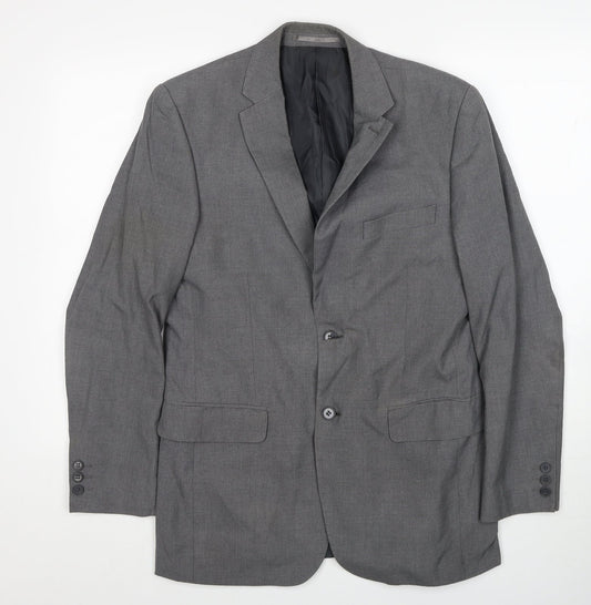 Mens UK Size 38 Karl Jackson Regular Grey Suit Jacket