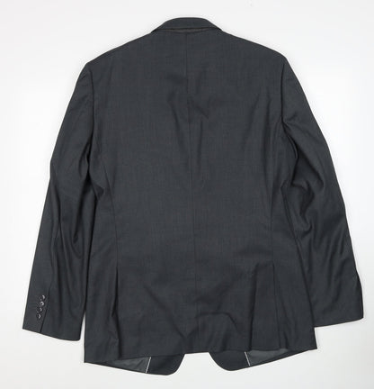 Mens UK Size 40 Charlton Grey Regular Grey Suit Jacket