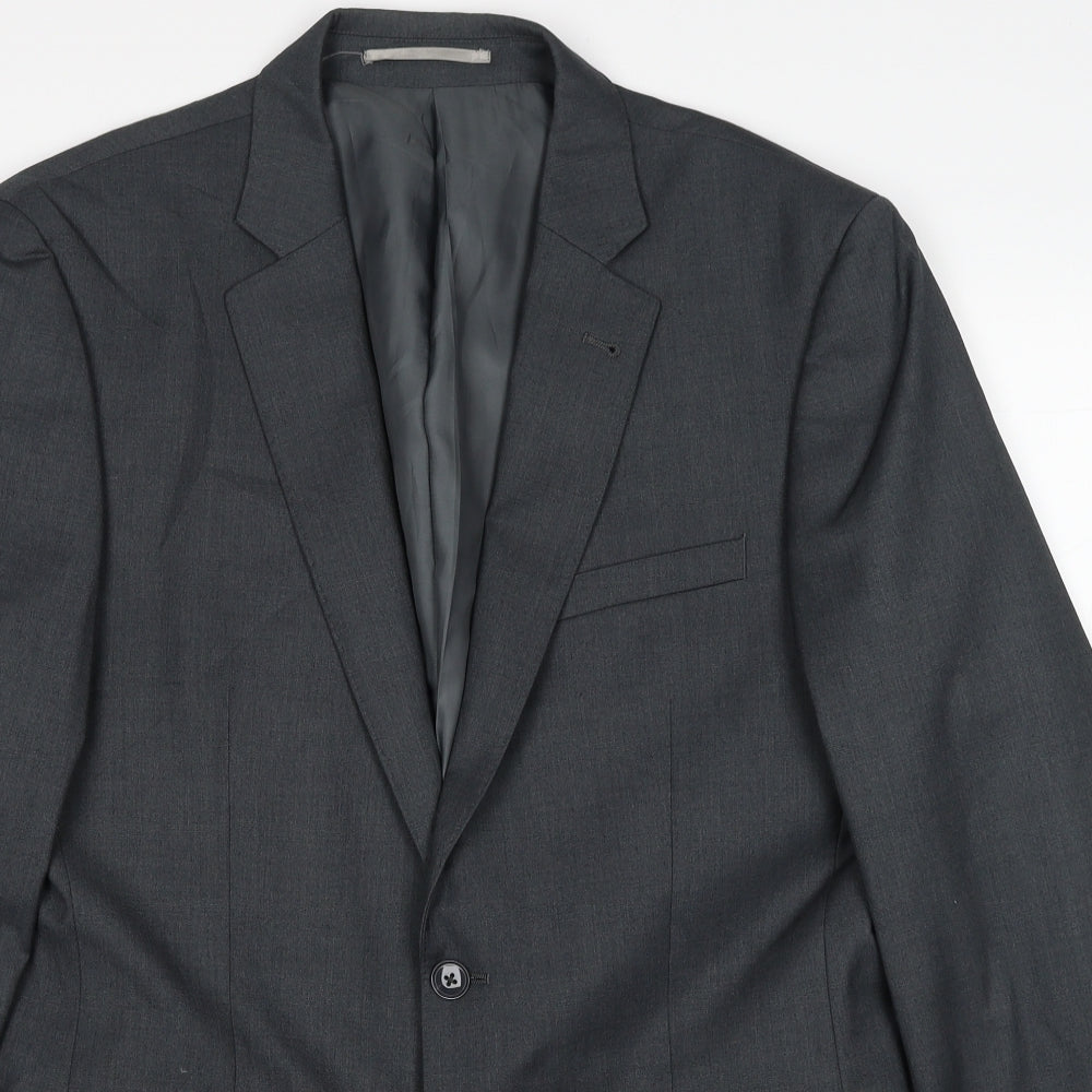 Mens UK Size 40 Charlton Grey Regular Grey Suit Jacket