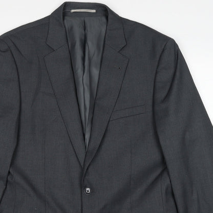 Mens UK Size 40 Charlton Grey Regular Grey Suit Jacket