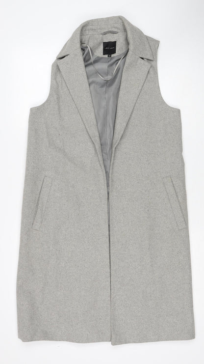 New Look Womens Grey Overcoat Blazer Size 10