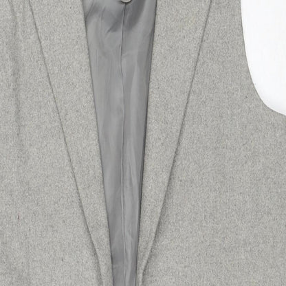 New Look Womens Grey Overcoat Blazer Size 10