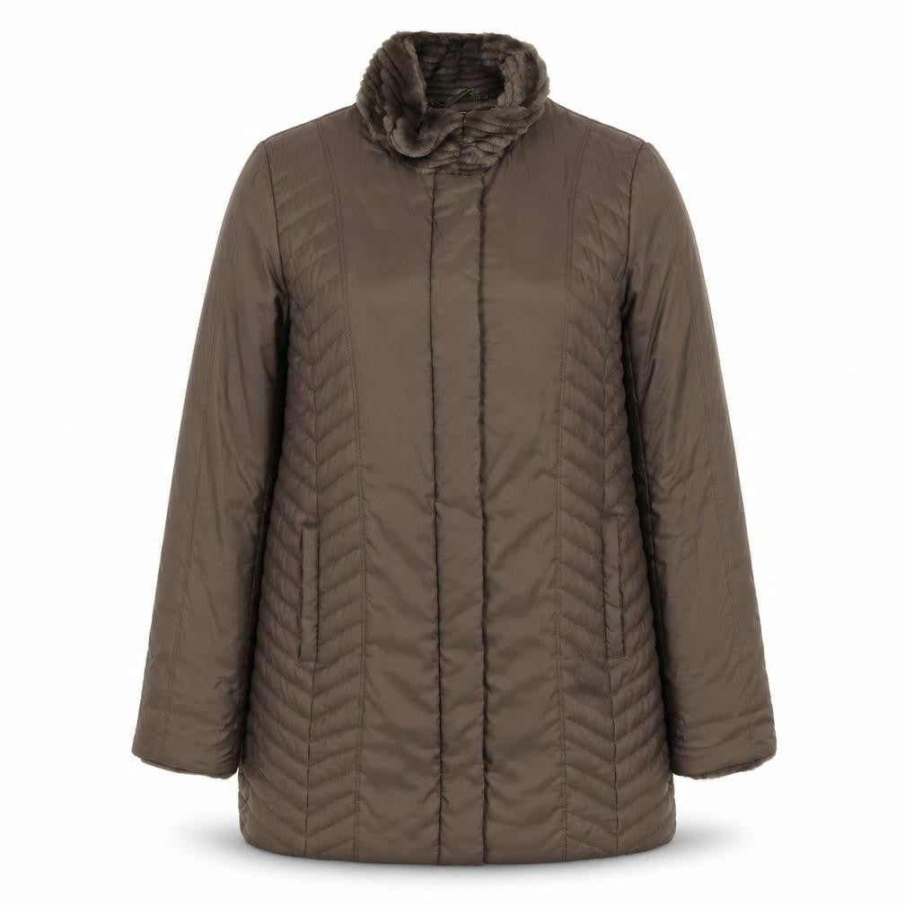 Womens UK Size 12 Country Casuals Brown Quilted Coat