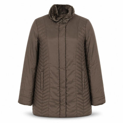 Womens UK Size 12 Country Casuals Brown Quilted Coat