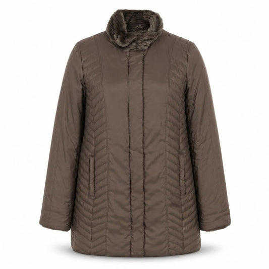 Womens UK Size 12 Country Casuals Brown Quilted Coat