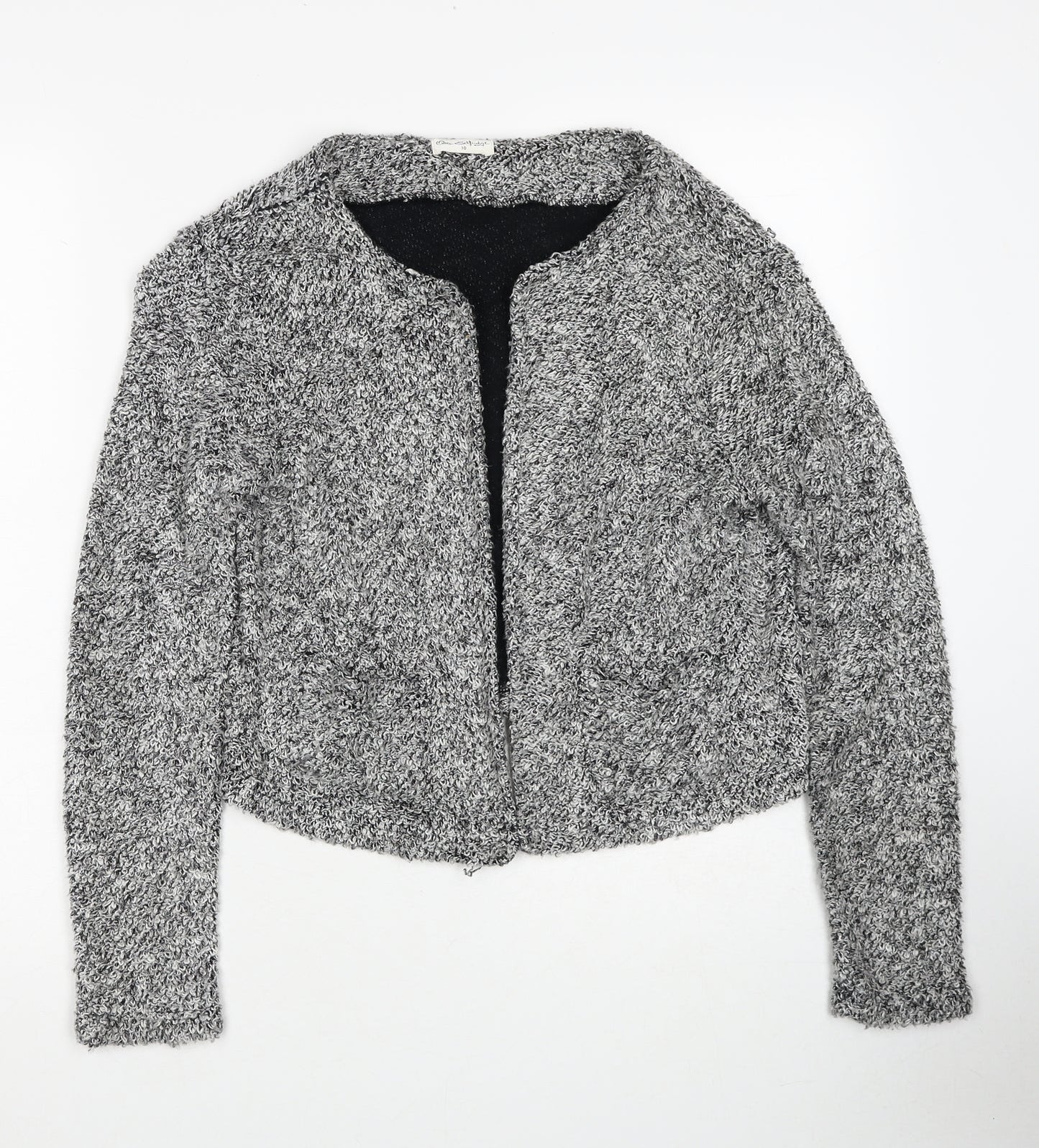 Womens UK Size 10 Miss Selfridge Grey Cardigan Jumper