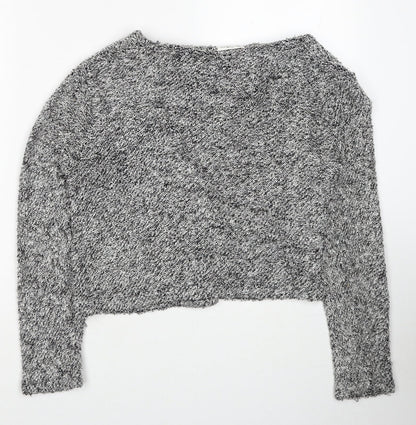 Womens UK Size 10 Miss Selfridge Grey Cardigan Jumper
