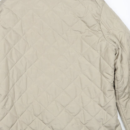 Autonomy Womens Beige Quilted Jacket Size 14 Zip