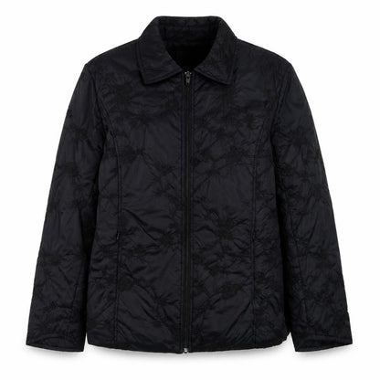 Intown Womens Black Geometric Jacket Size L Zip