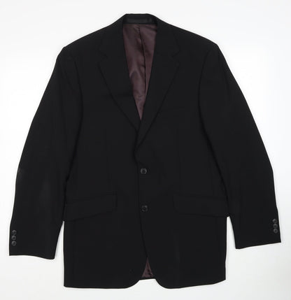 Mens UK Size M Impressions Regular Black Suit Jacket