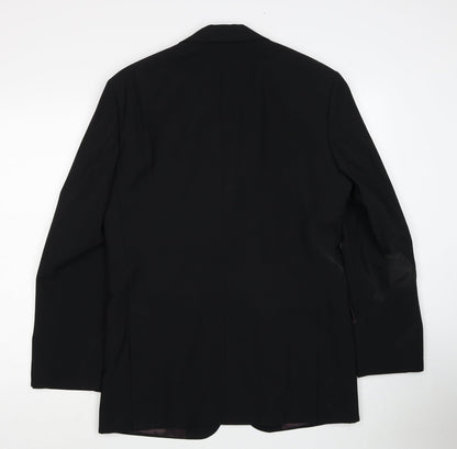 Mens UK Size M Impressions Regular Black Suit Jacket