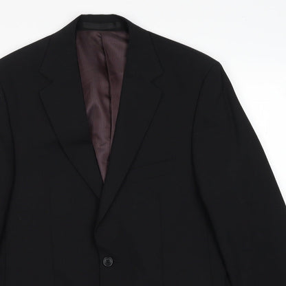 Mens UK Size M Impressions Regular Black Suit Jacket