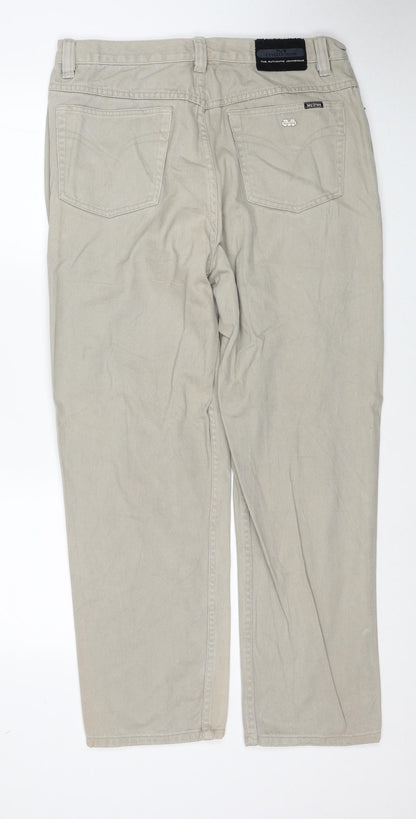 Matinee Mens Beige Cotton Straight Jeans Size 36 in L29 in Regular Zip