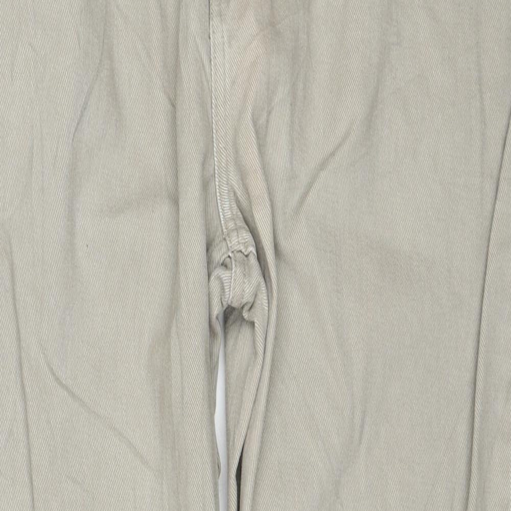 Matinee Mens Beige Cotton Straight Jeans Size 36 in L29 in Regular Zip