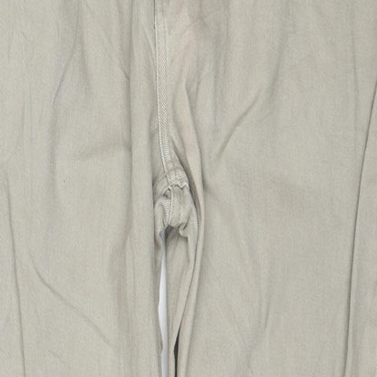 Matinee Mens Beige Cotton Straight Jeans Size 36 in L29 in Regular Zip