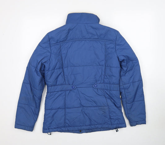 Womens UK Size 6 Lands' End Blue Windbreaker Coat