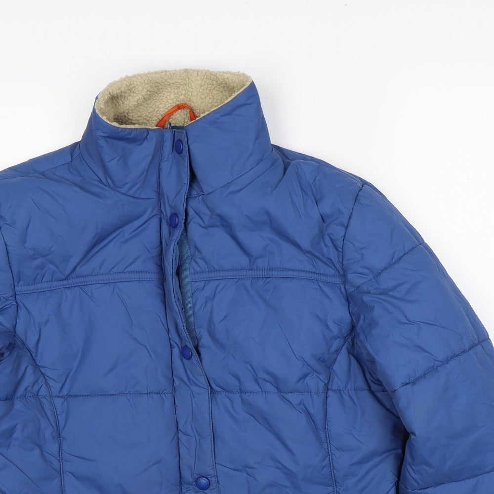 Womens UK Size 6 Lands' End Blue Windbreaker Coat