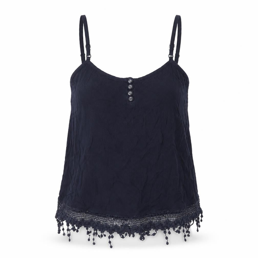 Womens UK Size S Accessorize Blue Basic Tank