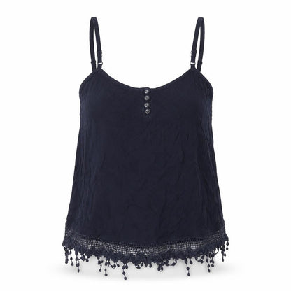 Womens UK Size S Accessorize Blue Basic Tank