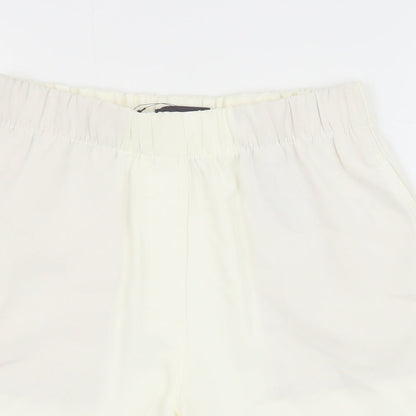 Marks and Spencer Womens White Polyester Bermuda Shorts Size 6 Regular Pull On