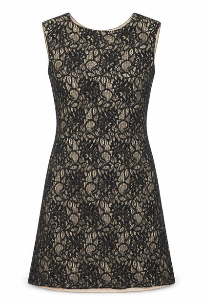 Mela London Womens Black Geometric Polyester A-Line Size 10 Round Neck Pullover