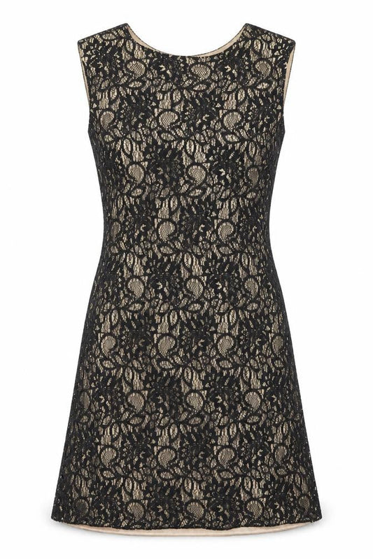 Mela London Womens Black Geometric Polyester A-Line Size 10 Round Neck Pullover