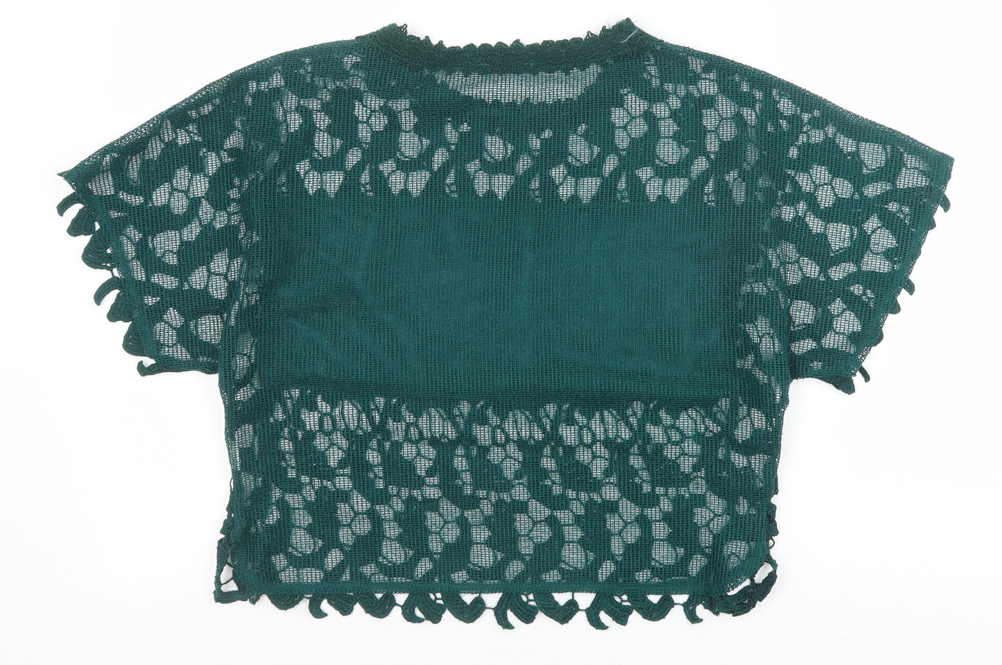 Womens UK Size S Zara Green Basic T-Shirt