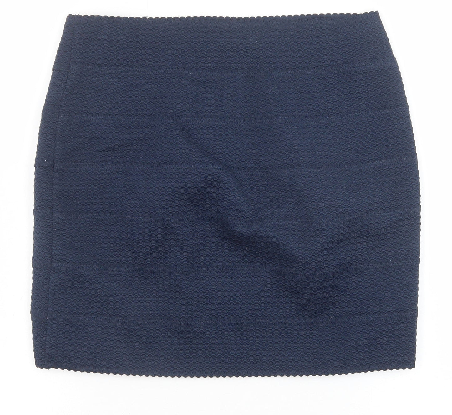 H&M Womens Blue Polyester Bandage Skirt Size S