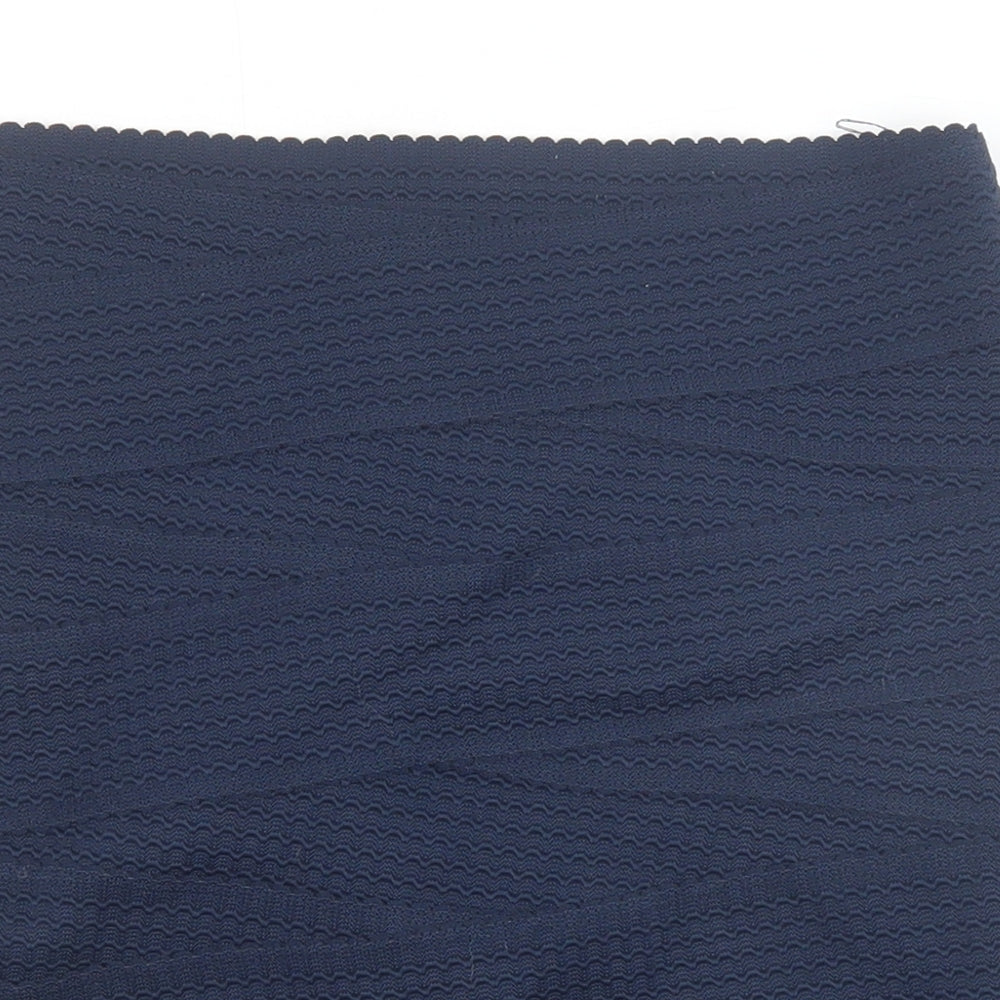 H&M Womens Blue Polyester Bandage Skirt Size S